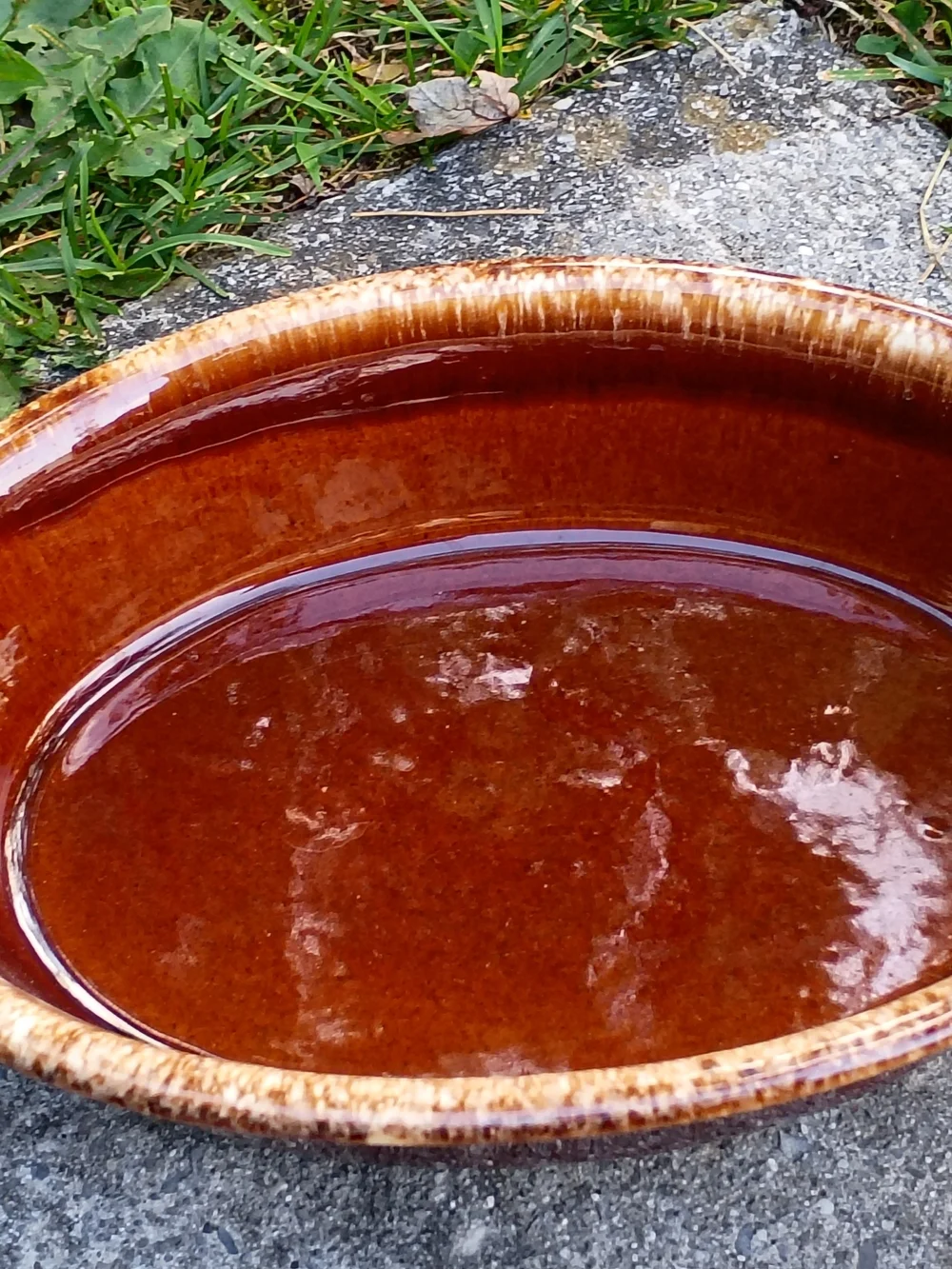 Vintage Hull Brown Drip Glaze Pottery Oval Casserole Dish with Lid
